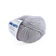 12504 Пряжа Lana Gatto Merinocot, 50г - 125м, світло-бузковий, 53% мериносова вовна екстрафайн, 47% бавовна