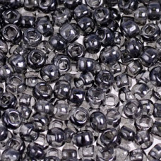 48049 10/0 чеський бісер Preciosa, 5 г, сіро-чорний, кристальний глянцевий