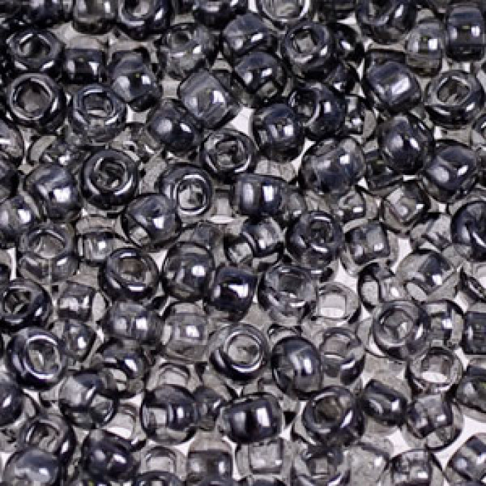 48049 10/0 чеський бісер Preciosa, 5 г, сіро-чорний, кристальний глянцевий