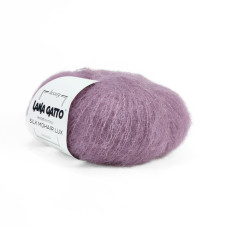 12940 Пряжа Lana Gatto Silk Mohair Lux, 25г - 210м, фрезово-бузковий, 78% cуперкід мохер, 14% шовк, 4% нейлон, 4% поліамід