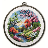 1299 Alisena Набір для вишивки хрестиком  - Весна 15,5х16 см, Aida 16