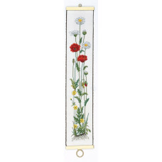 13-211 Eva Rosenstand Набір для вишивки рахунковим хрестиком - Мак 12х65 см, Льон 26 ct