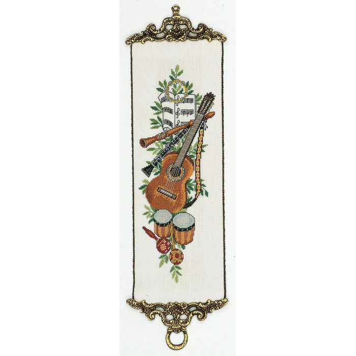 13-336 Eva Rosenstand Набір для вишивки рахунковим хрестиком - Музика 17х50 см, Льон 26 ct