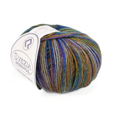 13 Пряжа Campolmi Filati Svezia Fantasie, 100г - 250м, мультіколор, 50% вовна, 25% акрил