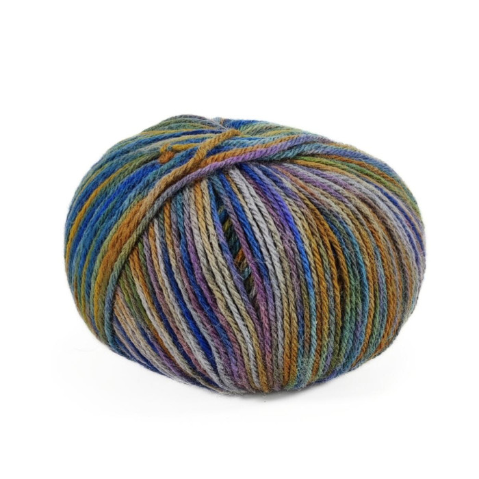 13 Пряжа Campolmi Filati Svezia Fantasie, 100г - 250м, мультіколор, 50% вовна, 25% акрил