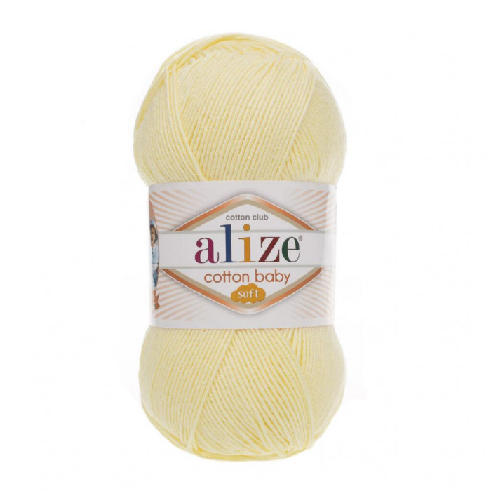 13 Пряжа Cotton Baby Soft 100гр - 270м (Лимонний) Alize(Знятий з виробництва)