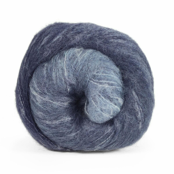 13 Пряжа Laines du Nord Cashsilk Cotton Degrade, 50г - 290м, синій, 55% вовна, 22% шовк, 10% кашемір, 13% бавовна