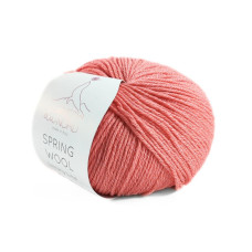 13 Пряжа Laines du Nord Spring Wool, 50г - 140м, світло-кораловий, 50% вовна, 50% бавовна