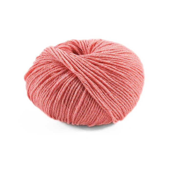13 Пряжа Laines du Nord Spring Wool, 50г - 140м, світло-кораловий, 50% вовна, 50% бавовна