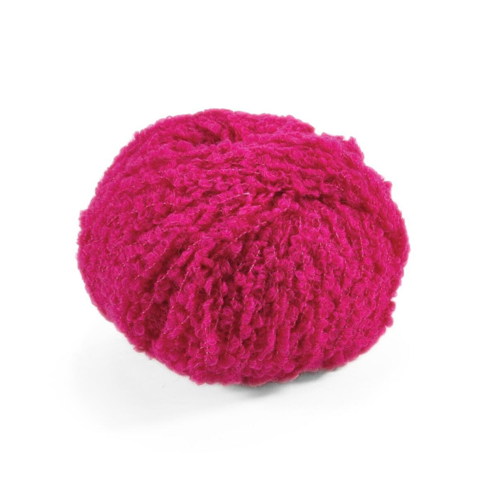 13 Пряжа Laines du Nord Teddy B, 50г - 120м, малиновий, 75% альпака, 10% вовна, 15% поліамід