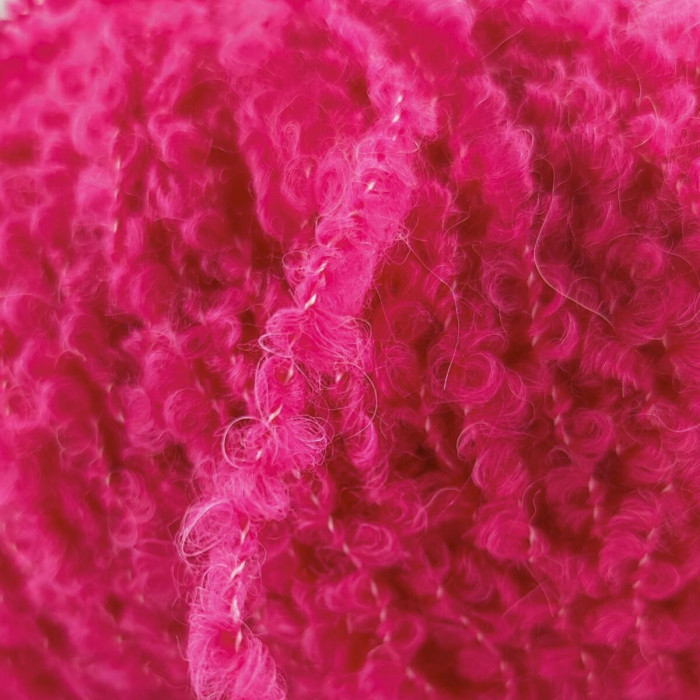 13 Пряжа Laines du Nord Teddy B, 50г - 120м, малиновий, 75% альпака, 10% вовна, 15% поліамід