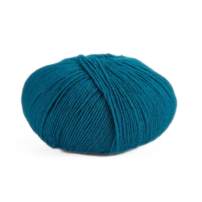 13 Шкарпеткова Пряжа Laines du Nord Unisock 6 PLY, 100г - 400м, синьо-зелений, 75% вовна, 25% нейлон