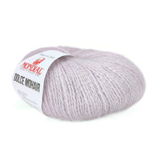 130 Пряжа Mondial Dolce Mohair, 50г - 150м, сіра, 60% кід мохер, 40% акрил