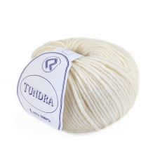 1300 Пряжа Campolmi Filati Tundra, 100г - 110м, молочний, 100% вовна