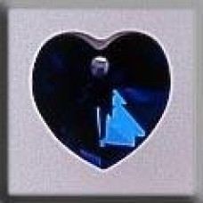 13041 Mill Hill Treasures Декоративна намистина, Small Heart Bermuda Blue, 1 шт