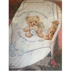 13065 Одеяльце Пишний ведмедик (Cuddly Bear Quilt). Dimensions. Набір для вишивки нитками