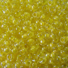 38686 10/0 чеський бісер Preciosa, 5 г, жовтий, кристальний глазурований з фарбованим отвором