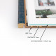 Фоторамка дерев'яна 13х18 під фото 10х15 багет: DL2002-01 Синій (з антибліковим склом 2мм, паспарту, двп з ніжкою) EmojiFrame