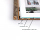 Фоторамка дерев'яна 13х18 під фото 10х15 багет: DL1802-06 Срібло з патиною (з антибліковим склом 2мм, паспарту, двп з ніжкою) EmojiFrame