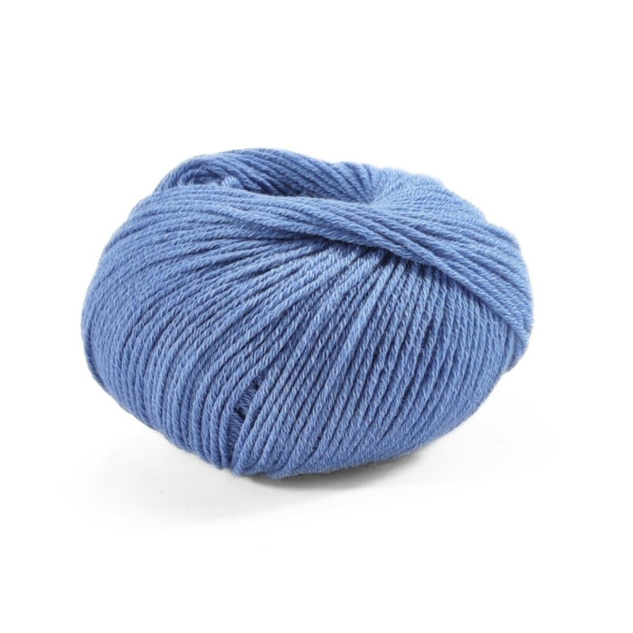 13158 Пряжа Lana Gatto Merinocot, 50г - 125м, світлий джинс, 53% мериносова вовна екстрафайн, 47% бавовна