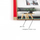 Рамка для фото дерев'яна 13х18 багет: DL1506-03 Червоний (з глянцевим склом 1-1.5мм, двп) EmojiFrame