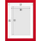 Фоторамка дерев'яна 13х18 під фото 10х15 багет: DL1506-03 Червоний (з антибліковим склом 2мм, паспарту, двп з ніжкою) EmojiFrame