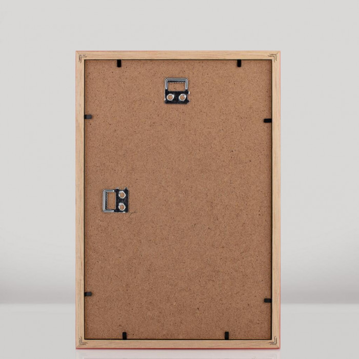 Фоторамка дерев'яна 20х30 багет: DL1506-03 Червоний (з глянцевим прозорим пластиком 0.8мм, двп) EmojiFrame