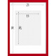 Фоторамка дерев'яна 21х30 (А4) під фото 15х20 багет: DL1506-08 Червоний глянець (з антибліковим склом 2мм, двп, паспарту) EmojiFrame