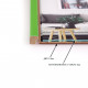 Фоторамка дерев'яна 10х15 багет: DL1506-09 Салатовий глянець (з антибліковим склом 2мм, двп з ніжкою) EmojiFrame