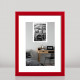Рамка для фото дерев'яна 15х20 під фото 10х15 багет: DL1506-08 Червоний глянець (з глянцевим склом 1-1.5мм, паспарту, двп з ніжкою) EmojiFrame