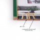 Фоторамка дерев'яна 15х20 багет: DL1506-14 Зелений (з глянцевим прозорим пластиком 0.8мм, двп) EmojiFrame