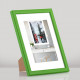 Фоторамка дерев'яна 15х21 (А5) під фото 10х15 багет: DL1506-09 Салатовий глянець (з антибліковим склом 2мм, паспарту, двп з ніжкою) EmojiFrame