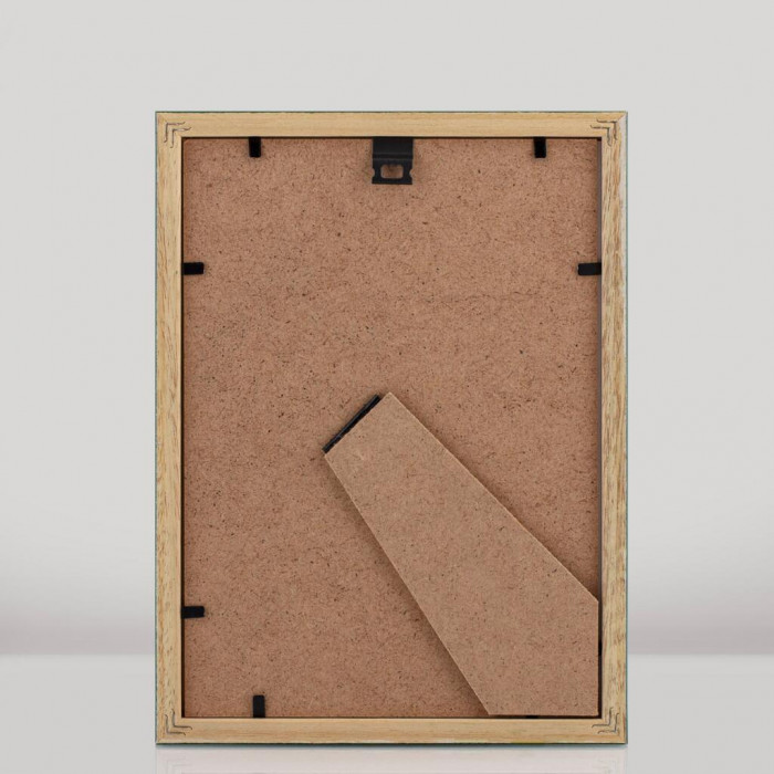 Рамка для фото дерев'яна 15х21 (А5) багет: DL1506-14 Зелений (з глянцевим склом 1-1.5мм, двп з ніжкою) EmojiFrame