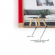 Рамка для дипломів дерев'яна 30х40 багет: DL1506-08 Червоний глянець (з глянцевим прозорим пластиком 0.8мм, двп) EmojiFrame