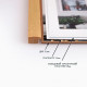 Фоторамка дерев'яна 15х21 (А5) під фото 10х15 багет: DL235-101 Світле дерево (з глянцевим прозорим пластиком 0.8мм, паспарту, двп з ніжкою) EmojiFrame
