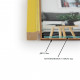 Фоторамка дерев'яна 10х15 багет: DL2401-10 Жовтий (з антибліковим склом 2мм, двп з ніжкою) EmojiFrame