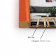 Рамка для фото дерев'яна 13х18 багет: DL2401-05 Помаранчевий (з глянцевим склом 1-1.5мм, двп з ніжкою) EmojiFrame