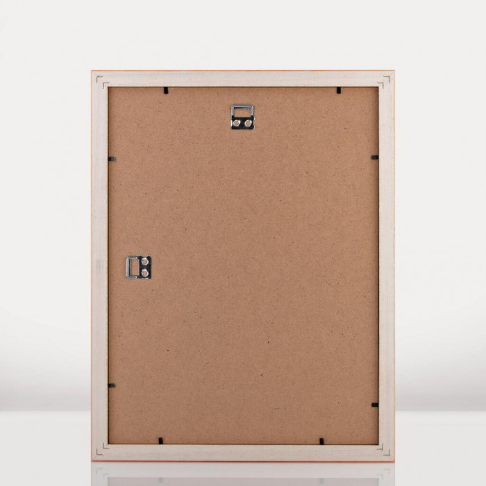 Рамка для дипломів дерев'яна 30х40 під фото 20х30 багет: DL2401-05 Помаранчевий (з глянцевим прозорим пластиком 0.8мм, двп, паспарту) EmojiFrame