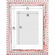 Фоторамка дерев'яна 15х20 під фото 10х15 багет: DL2506-12 Білий з червоним (з антибліковим склом 2мм, двп, паспарту) EmojiFrame