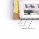 Рамка для фото дерев'яна 21х30 (А4) під фото 15х20 багет: DL2801-01 Жовтий з сріблом (з глянцевим склом 1-1.5мм, двп, паспарту) EmojiFrame