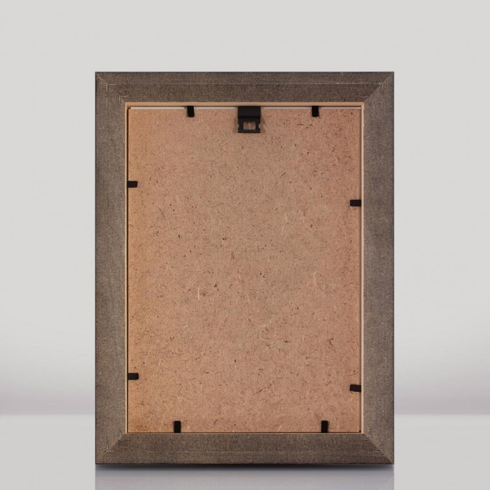 Фоторамка дерев'яна 15х21 (А5) багет: DL2801-02 Рожевий з сріблом (з глянцевим прозорим пластиком 0.8мм, двп) EmojiFrame