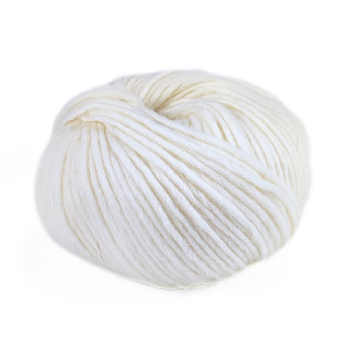 1329 Пряжа Campolmi Filati Tundra, 100г - 110м, білий, 100% вовна
