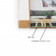 Рамка для фото дерев'яна 13х18 багет: DL3005-01 Білий (з глянцевим склом 1-1.5мм, двп з ніжкою) EmojiFrame