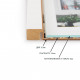 Фоторамка дерев'яна 13х18 під фото 10х15 багет: DL3005-01 Білий (з антибліковим склом 2мм, паспарту, двп з ніжкою) EmojiFrame
