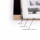 Фоторамка дерев'яна 13х18 під фото 10х15 багет: DL3005-02 Чорний (з антибліковим склом 2мм, паспарту, двп з ніжкою) EmojiFrame