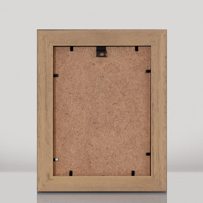 Рамка для фото дерев'яна 15х20 під фото 10х15 багет: DL3005-02 Чорний (з глянцевим склом 1-1.5мм, двп, паспарту) EmojiFrame