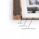 Фоторамка дерев'яна 13х18 під фото 10х15 багет: DL3101-01 Сіре дерево (з антибліковим склом 2мм, паспарту, двп з ніжкою) EmojiFrame