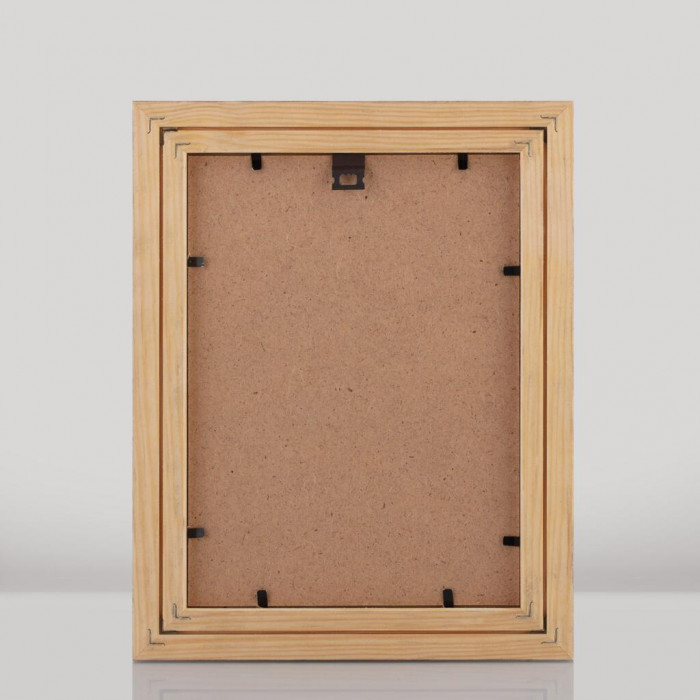 Фоторамка дерев'яна 15х20 багет: DL3101-01 Сіре дерево (з глянцевим прозорим пластиком 0.8мм, двп) EmojiFrame