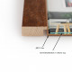 Фоторамка дерев'яна 10х15 багет: DL4801-02 Темне дерево (з антибліковим склом 2мм, двп з ніжкою) EmojiFrame