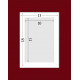 Фоторамка дерев'яна 13х18 під фото 10х15 багет: T40red Червоний глянець (з антибліковим склом 2мм, паспарту, двп з ніжкою) EmojiFrame